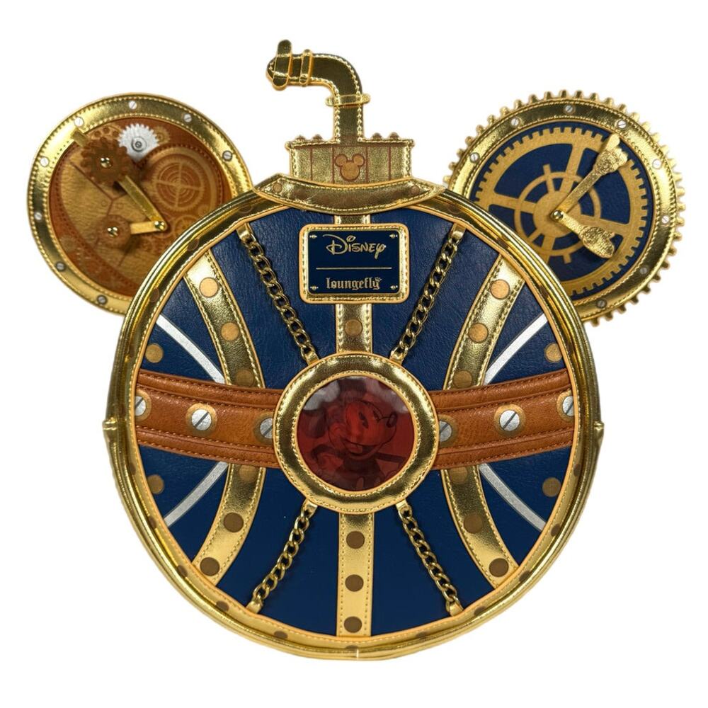 Steampunk Mickey Navy and Gold Mini Backpack Exclusive Loungefly